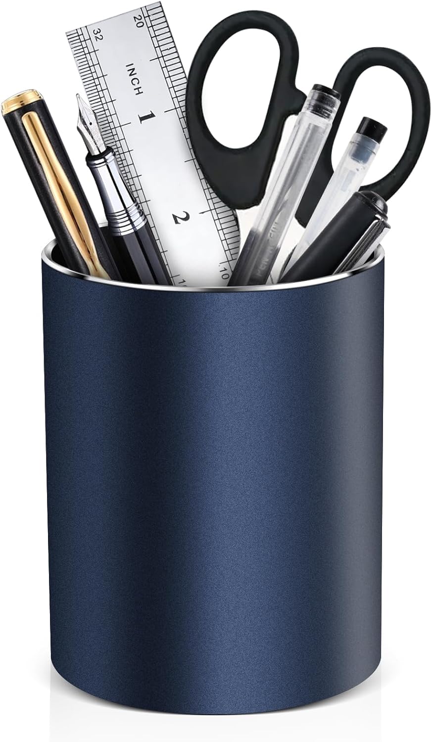 Dark Blue Aviation Aluminum Exquisite and Durable Pen Holder: A New Favorite for Modern Office